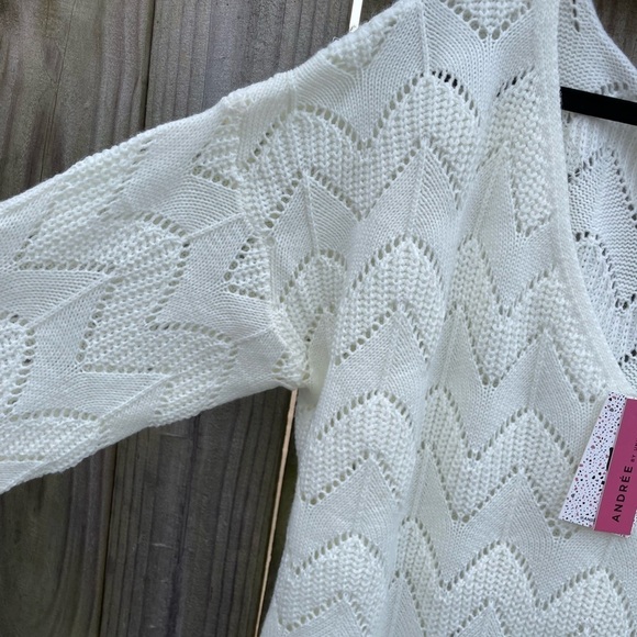 Andree by Unit Francine Boho Open Knit Slouchy Crocheted Sweater - Picture 13 of 14